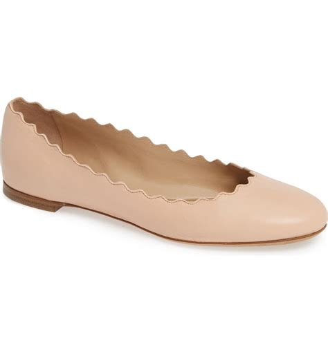 chloe flats scalloped